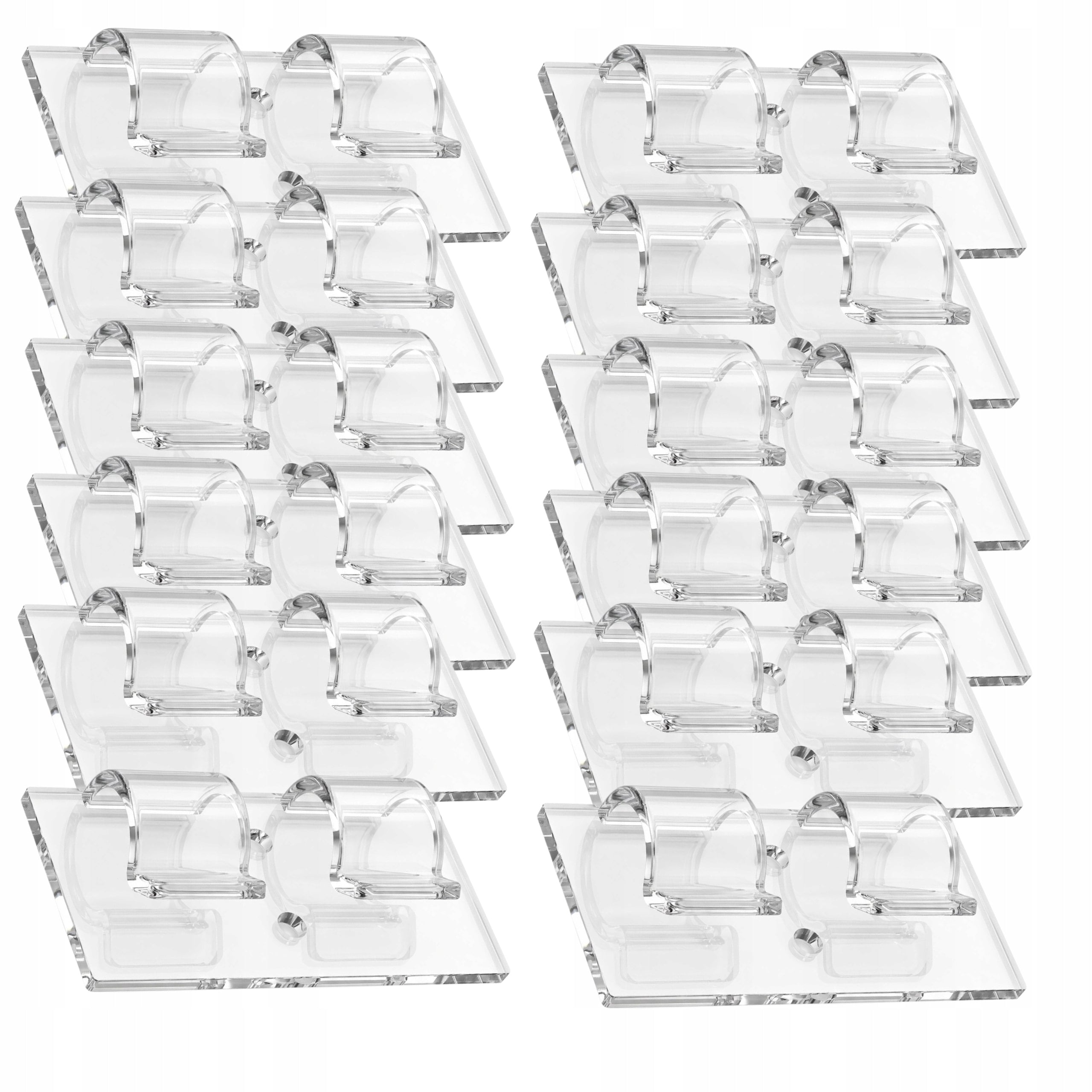 Double Row Cable Organizer Wire Holders Self Adhesive Set of 12 Brand no brand
