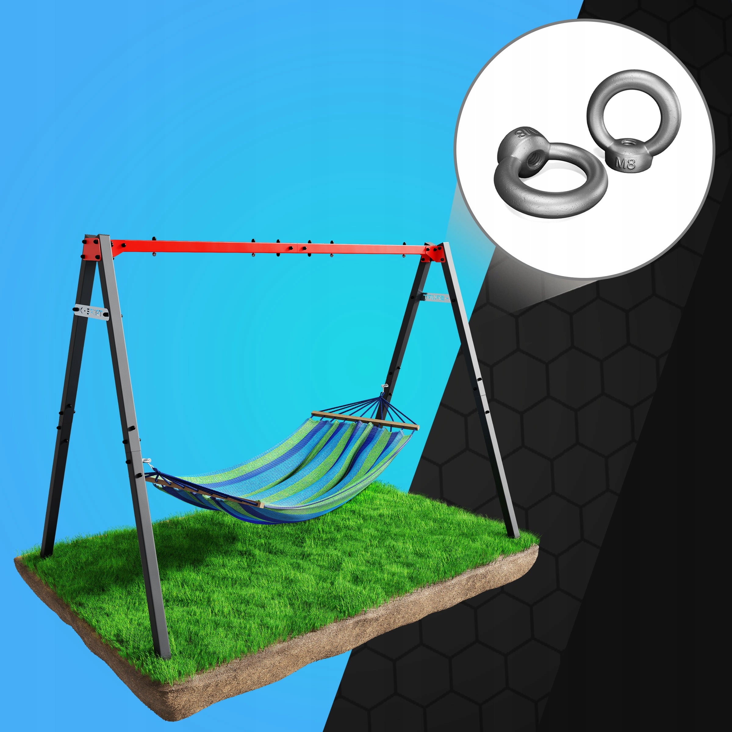Double SWING GARDEN metal Frame for children STORK NEST Material of manufacture metal