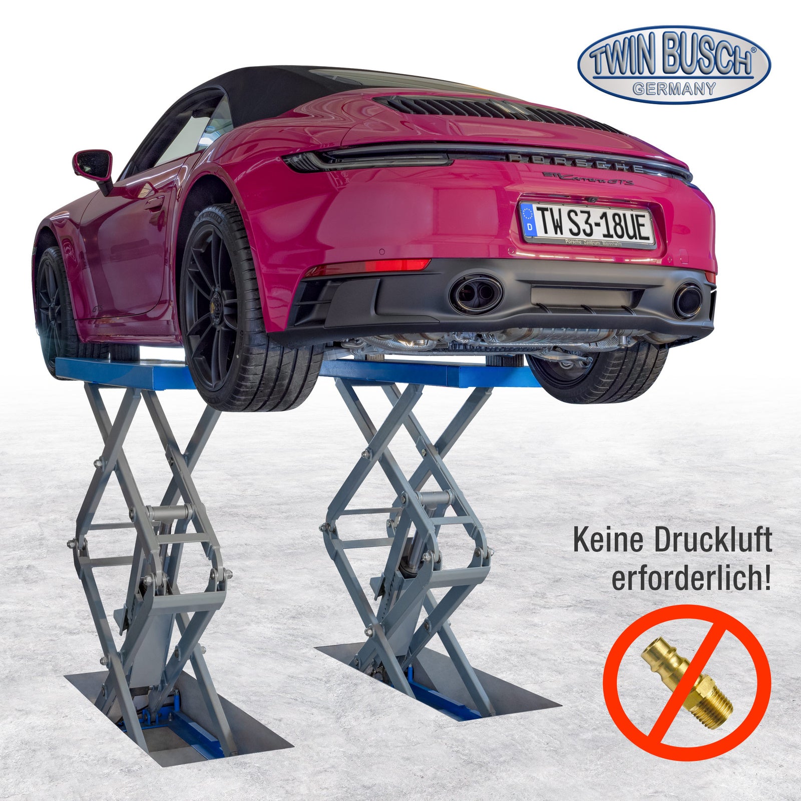 Double Scissor Lift for mounting in the floor TW S3-18UE