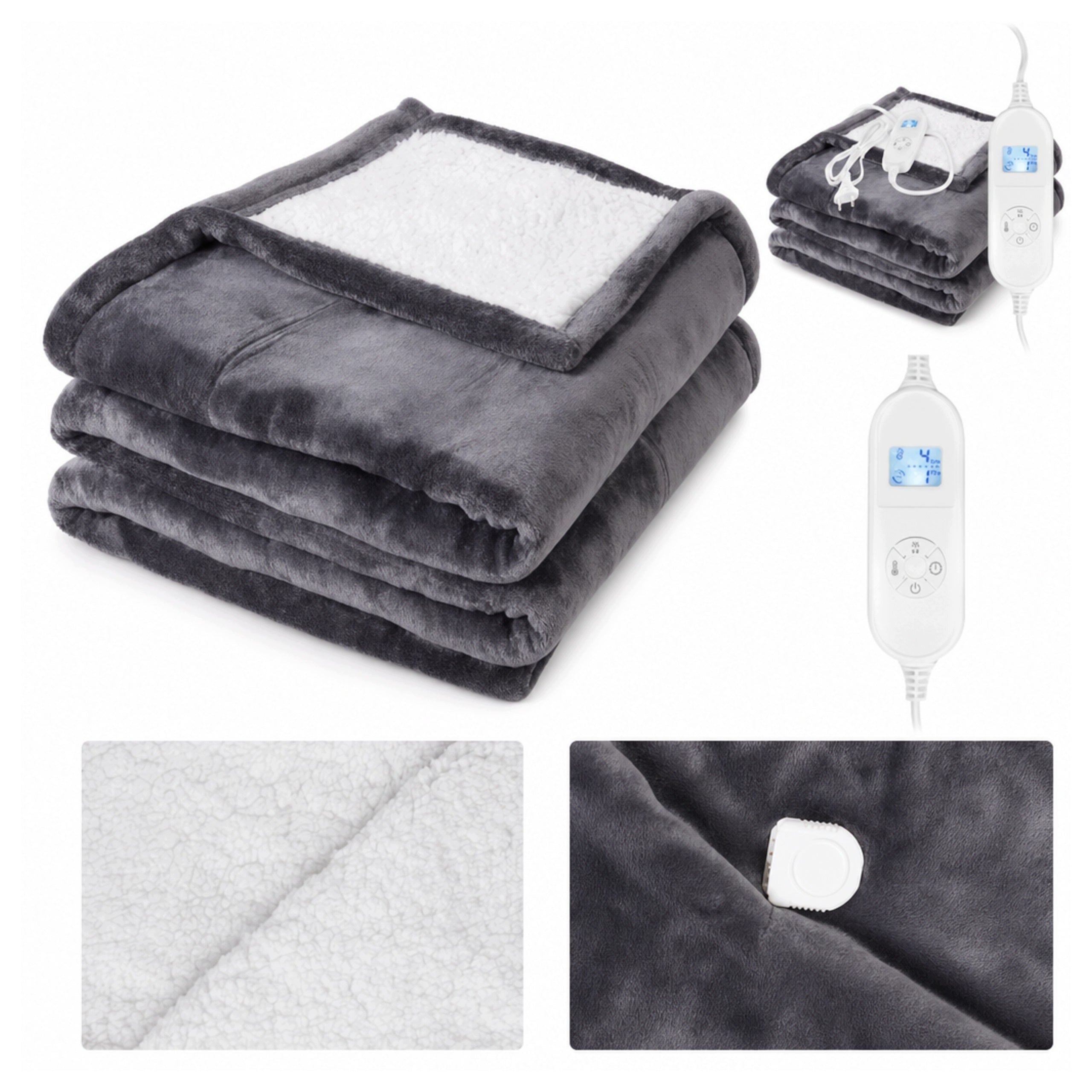 Double Sided Electric Blanket 120x160 Cm With Remote Control And Temperature Control
