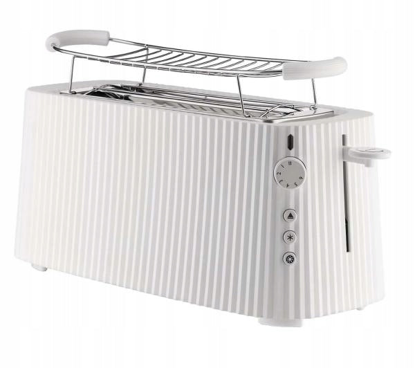 Double Slot Toaster Alessi Plisse MDL15 W 1700W 2 Toast Grate White