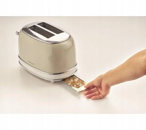 Double Slotted Toaster Ariete Vintage 15503 2 Toast 810W Beige Packaging status original
