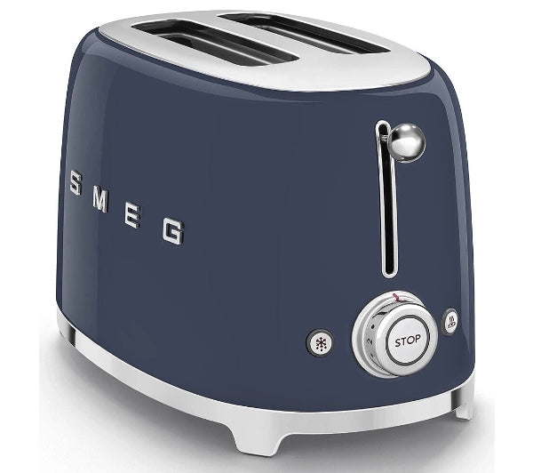 Double Slotted Toaster Smeg TSF01NBEU Defrosting 2 Toast 950W Navy Blue Brand Smeg