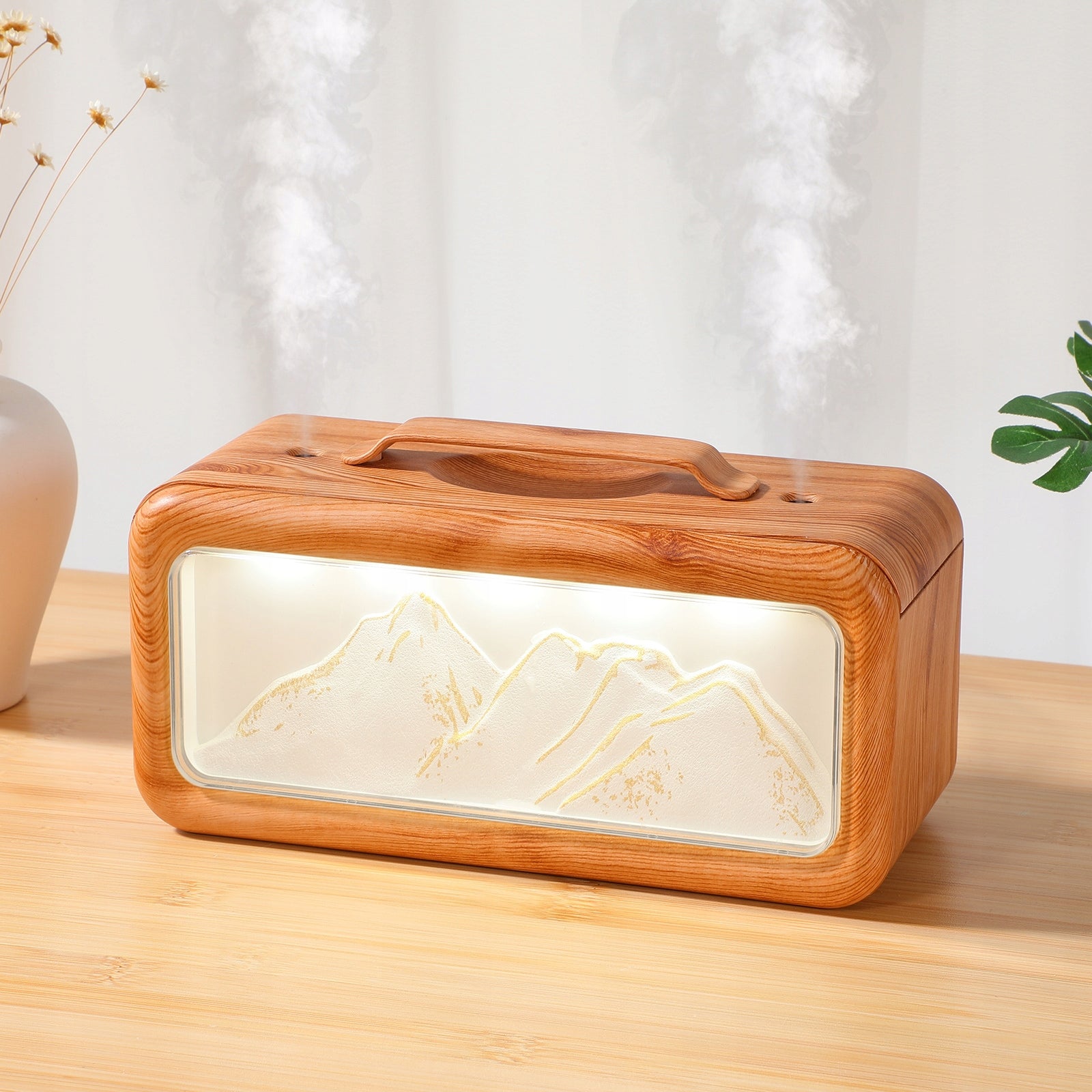 Double Spray Humidifier 600ML Snow Mountain Small Quiet Mist Humidifier Brand no brand