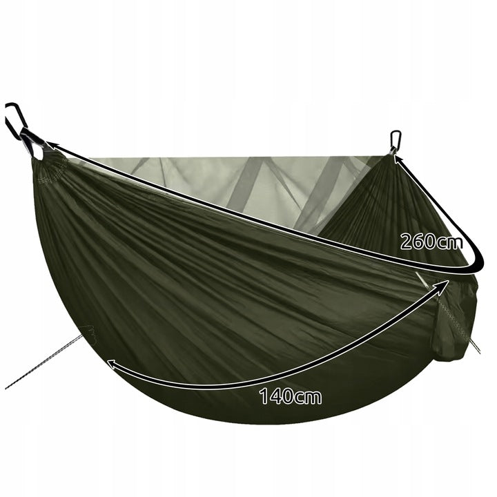 Double Survival Hammock with Mosquito Net UV Cover 250 kg Tourist Model trekkingowy dla wędkarzy podróżników wodoodporny
