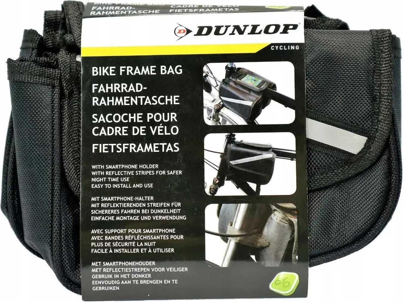 Double bicycle pouch for frame bicycle phone case waterproof bag DUNLOP Manufacturer code E-02739-BLK