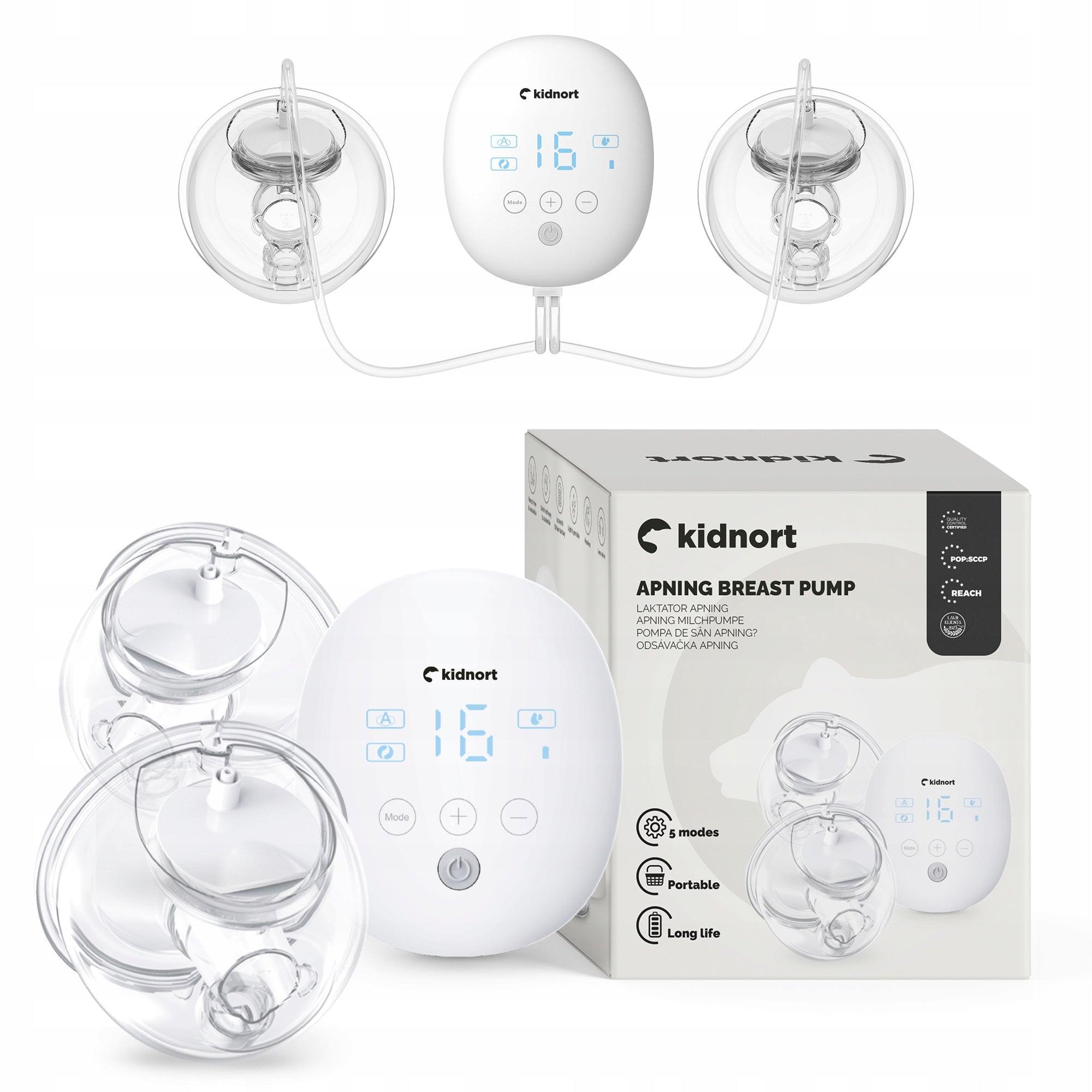 Double electric breast pump 3 operating modes Apning KIDNORT
