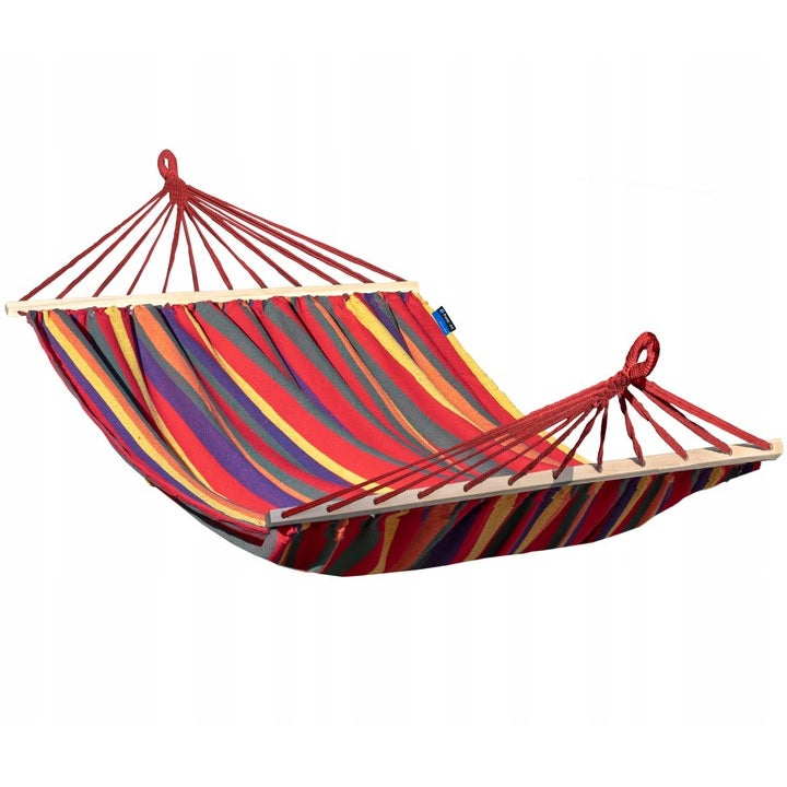 Double garden hammock ACADIA 220x160 colorful with crossbars POTENZA