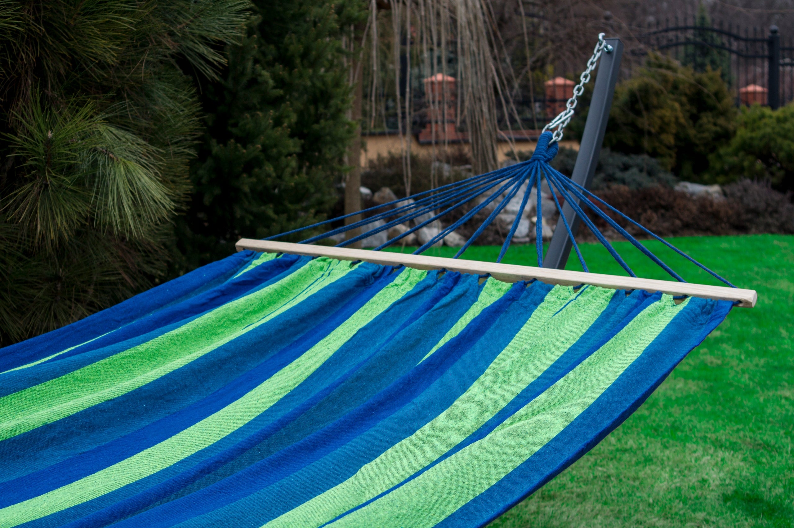 Double garden hammock ACADIA 220x160 green with crossbars POTENZA EAN (GTIN) 5907543780091