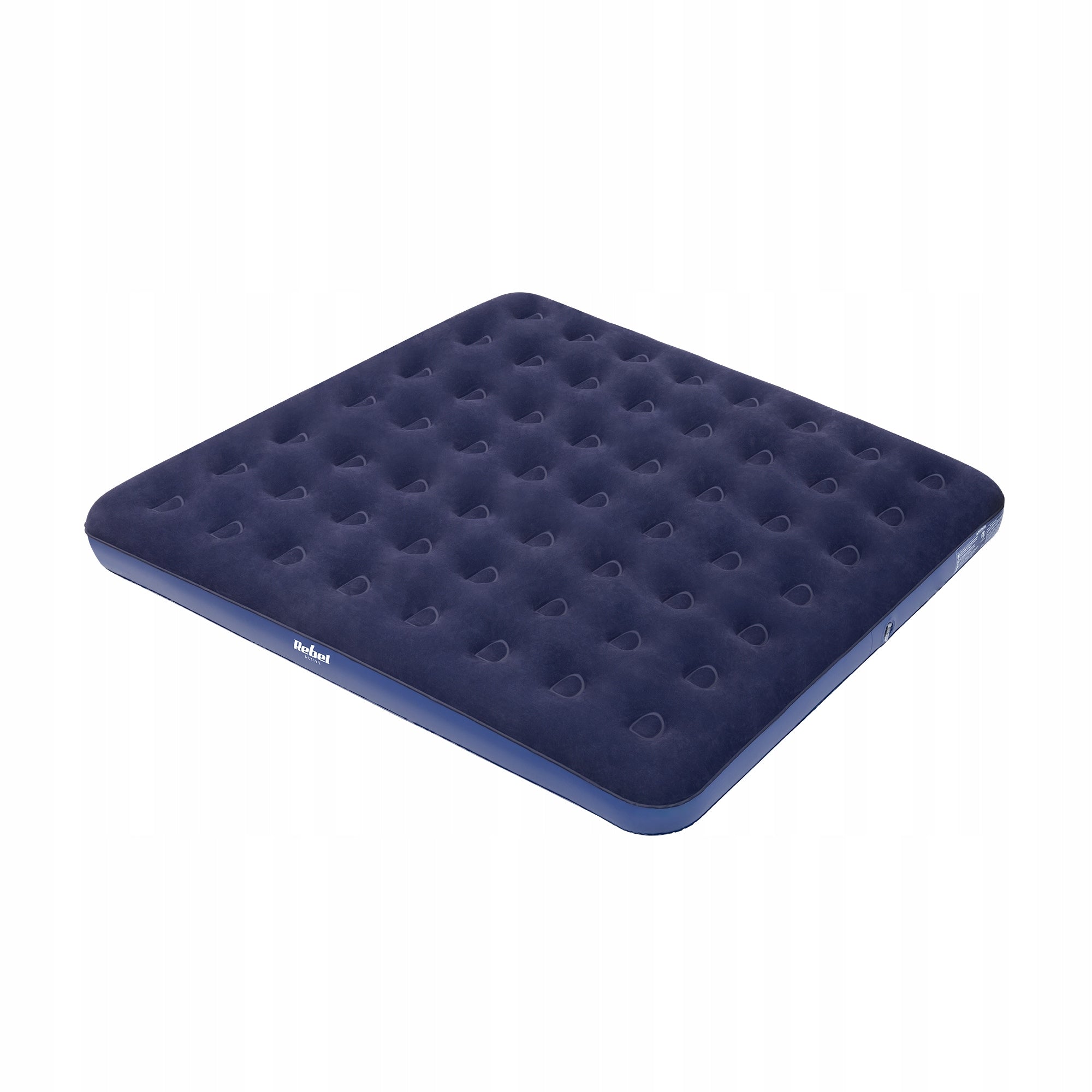 Double inflatable mattress for sleeping velour Rebel 203x183x22 cm Packaging status original