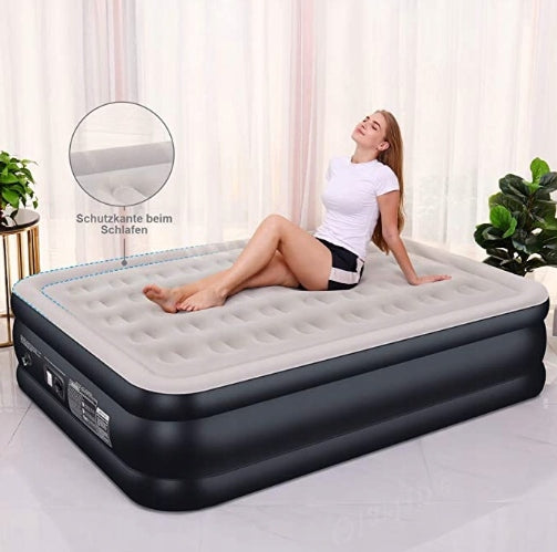 Double mattress Olarhike 213 x 182 x 46 cm black