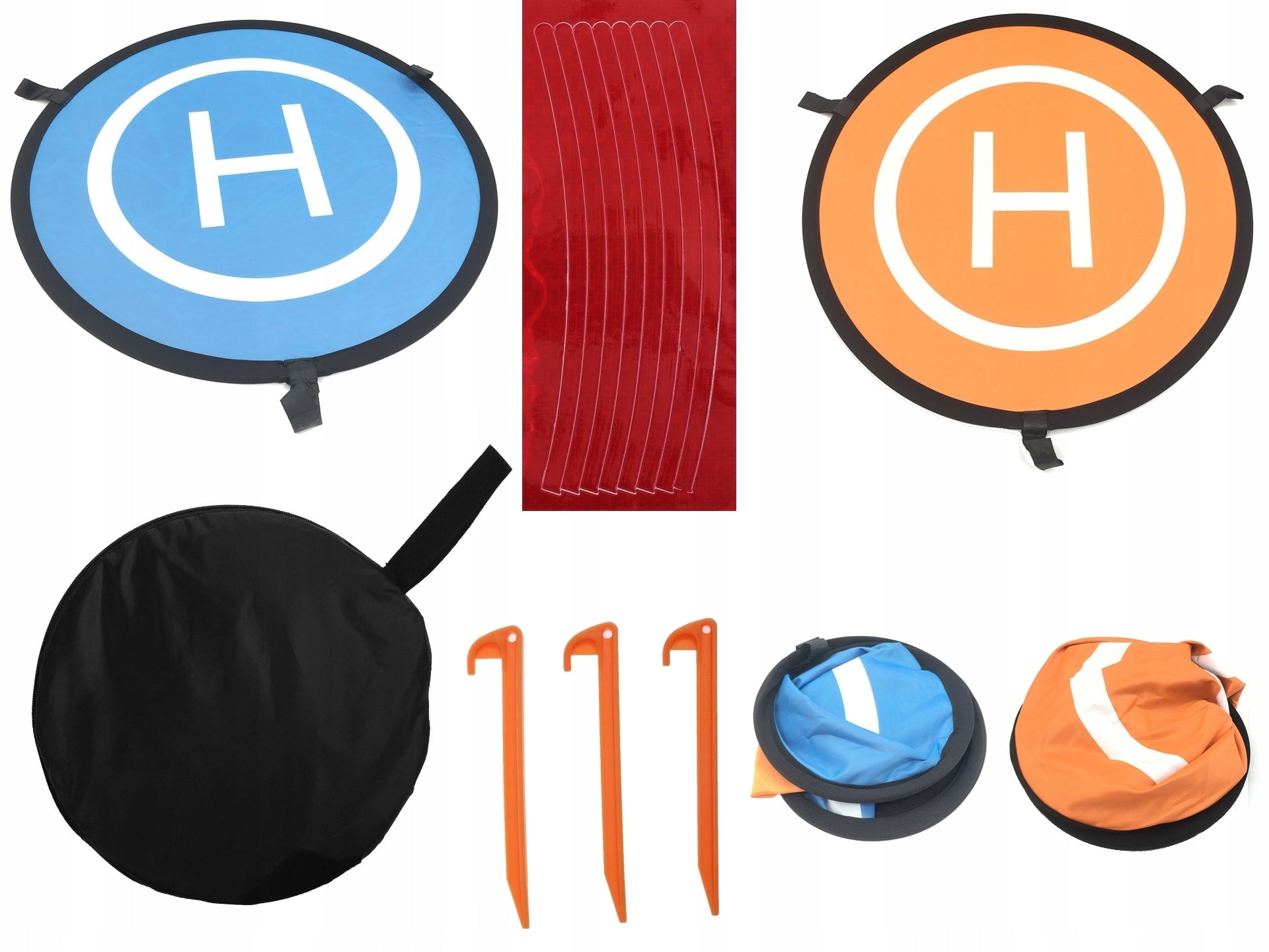 Double-sided drone landing pad, 110 cm, reflective mat