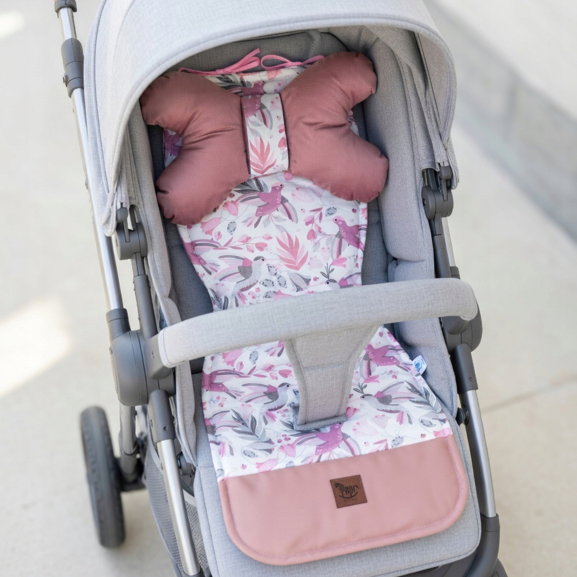 Double-sided insert for Hummingbird stroller with velvet old rosa Packaging status original