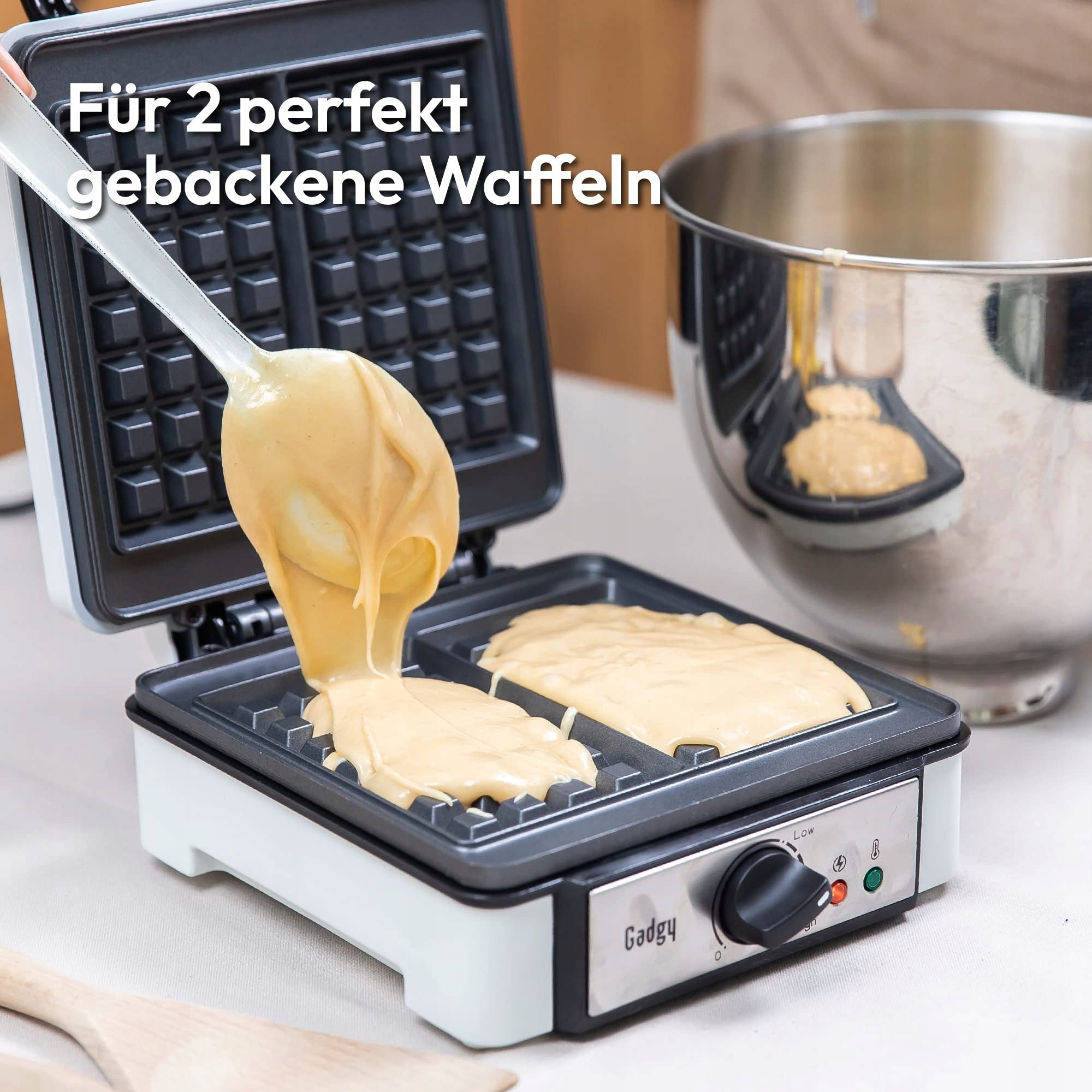 Double waffle maker for 2 quick waffles Brand Gadgy