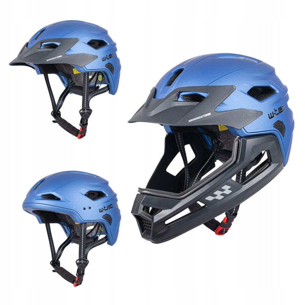 Downhill helmet for enduro bike W-TEC Estreito - Colour Matte Blue