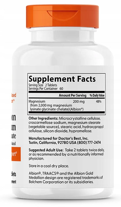 Dr Best High Absorption Magnesium 100mg HIGH DIGESTIBLE MAGNESIUM 120tab EAN (GTIN) 753950000254