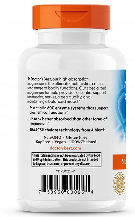Dr Best High Absorption Magnesium 100mg HIGH DIGESTIBLE MAGNESIUM 120tab Manufacturer code DRB/HIAMG/120/TAB/