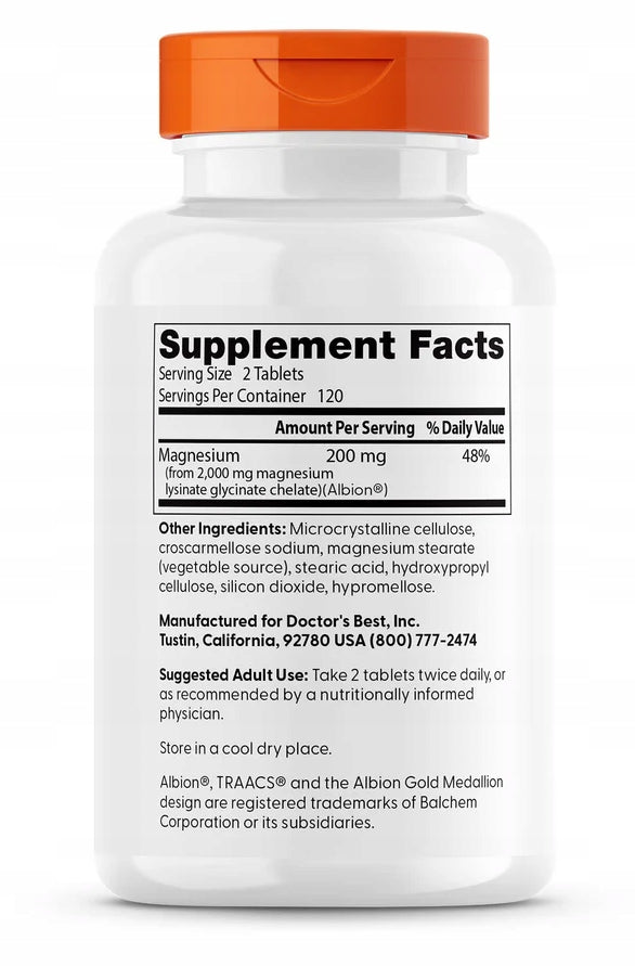 Dr Best High Absorption Magnesium 100mg HIGHLY ABSORBABLE MAGNESIUM 240tab EAN (GTIN) 753950000872