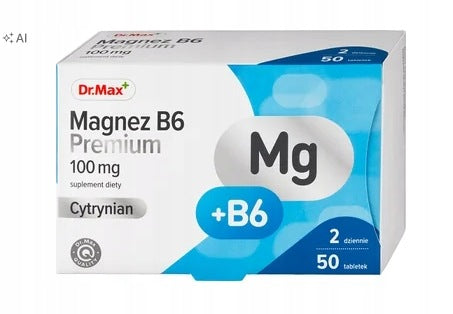 Dr.Max Magnesium B6 Premium Citrate 100mg, 50tabl.