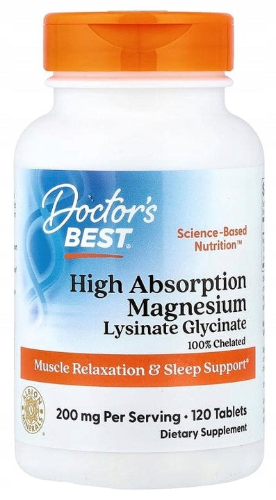 Dr's BEST Glycinate Magnesium 100% CHELAT | 120 tab.