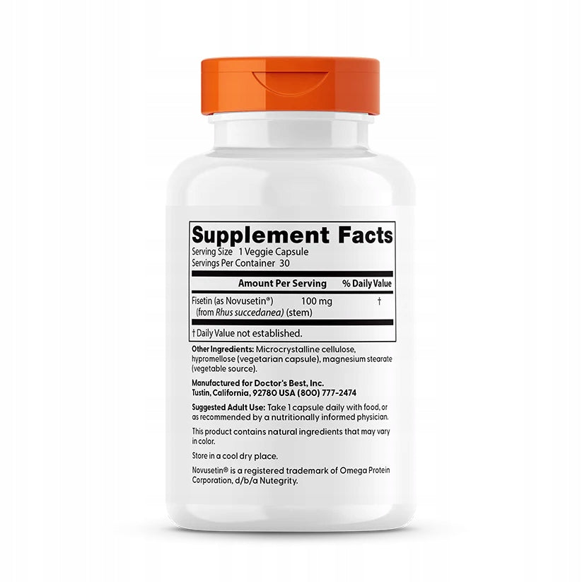 Dr's Best Fisetin Novusetin Fizetin 100mg Memory Stress 30 vegekaps EAN (GTIN) 753950002272