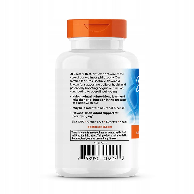 Dr's Best Fisetin Novusetin Fizetin 100mg Memory Stress 30 vegekaps Manufacturer code DRB3082