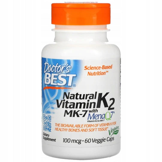Dr's Best Natural Vitamin K2 MK7 100mcg VITAMIN BONE ARTERIES VEGE 60caps Expiration date not specified