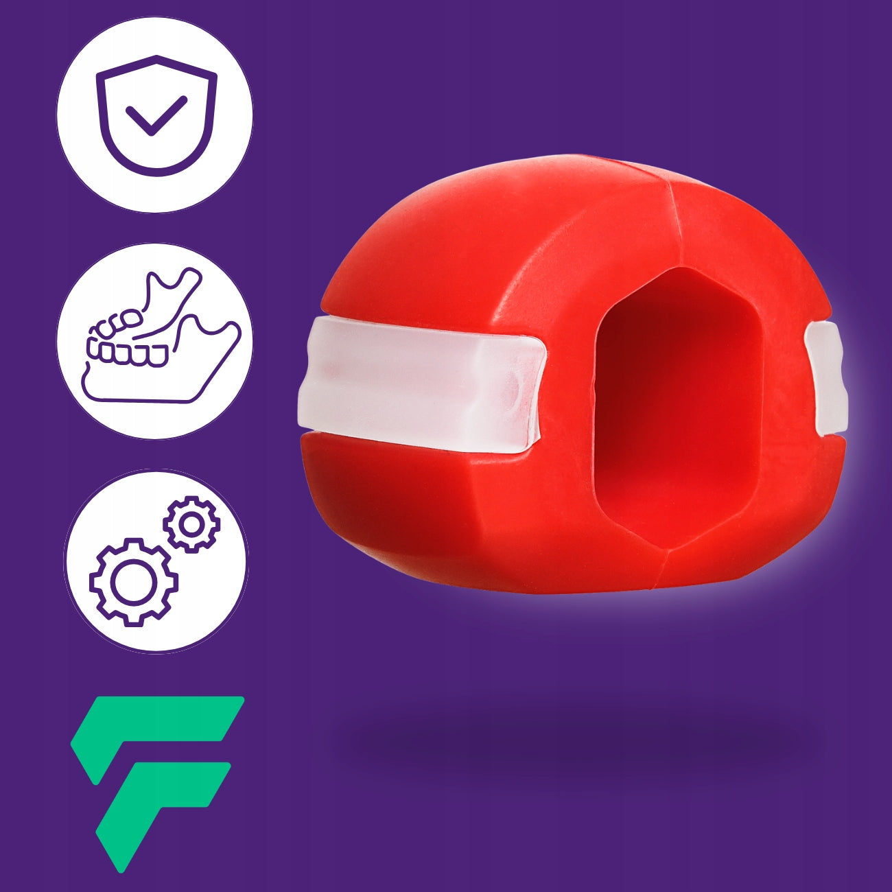 DrFit Mandibular jaw muscle trainer face mewing jawline red resistance 18 Packaging status original