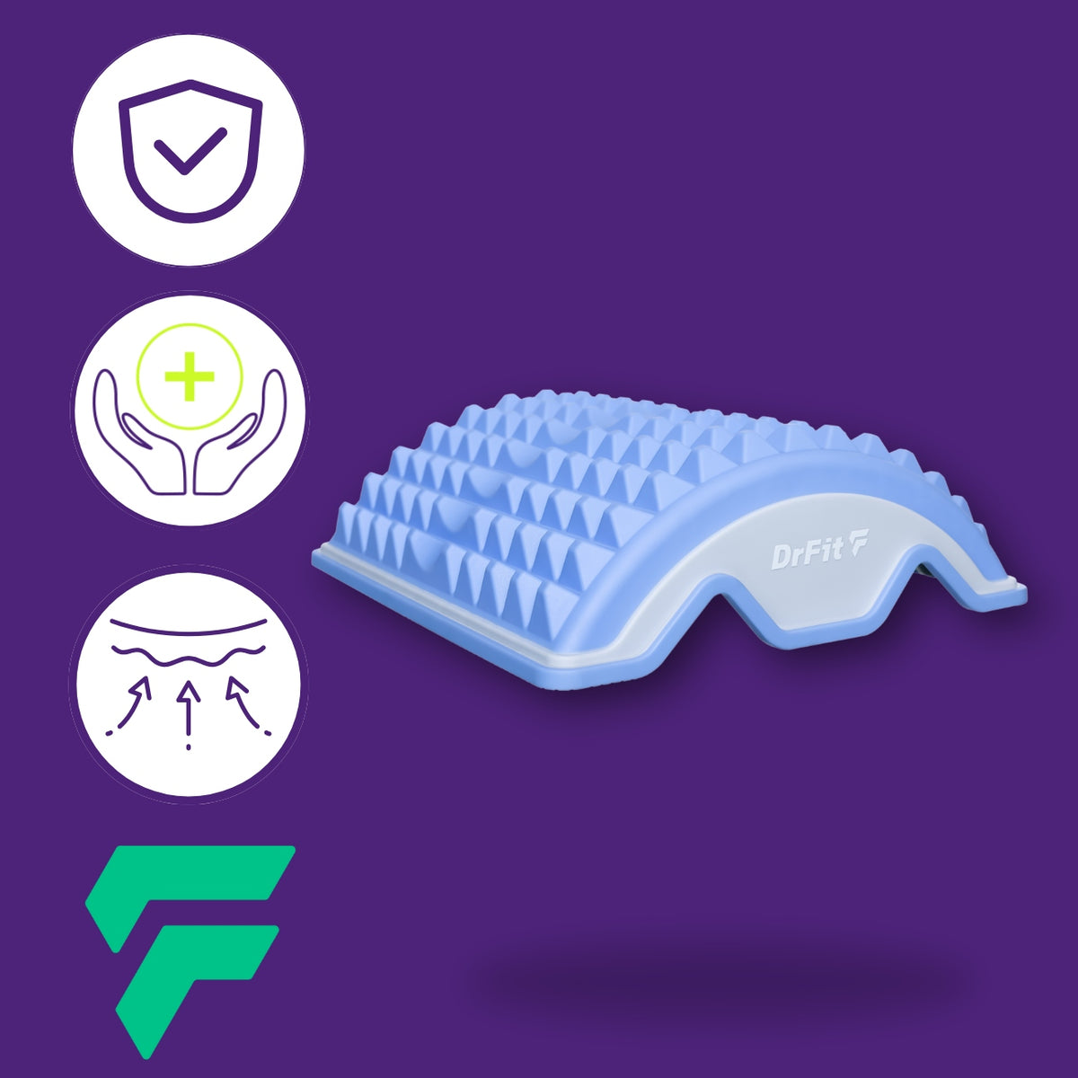 DrFit Relaxation pillow corrective lumbar massager light blue Packaging status original