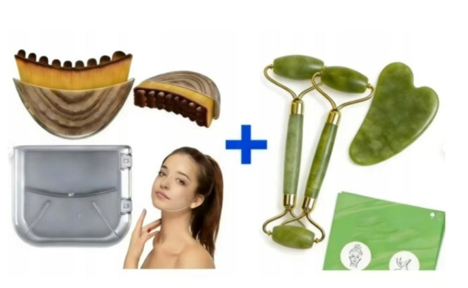 Drainage Lymphatic Massager + 3in1 Jade Massager with Face Roller