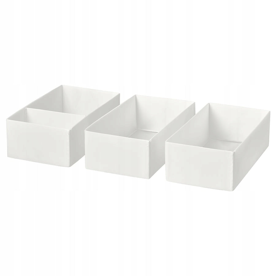 Drawer Organizer Container Textile Box 3pcs IKEA SKUBB White