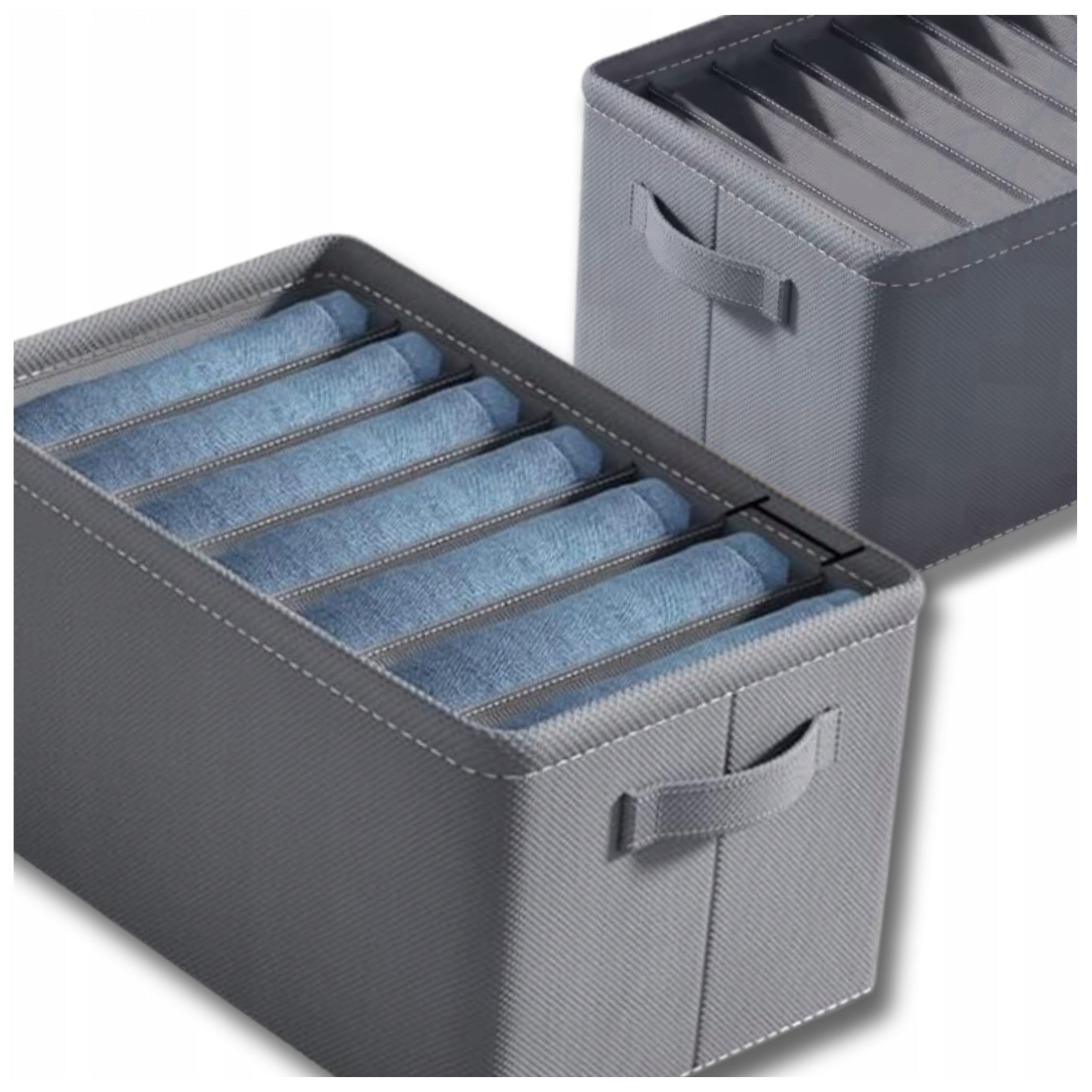 Drawer Organizer Stiffened Strong Cabinet Box Container Grey