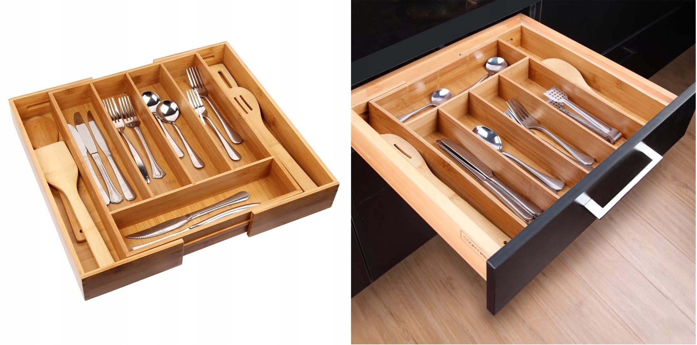 Drawer Refill Bamboo Expandable Organizer Product weight with unit packaging 1.2 kg