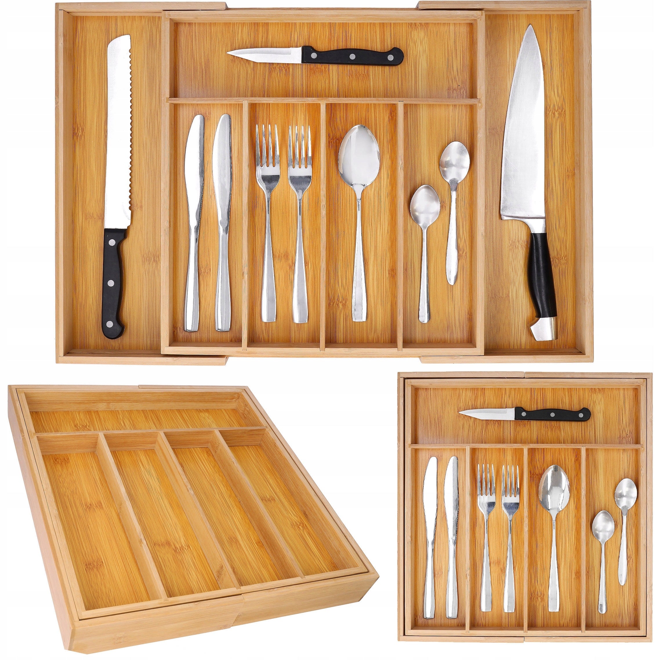 Drawer Refill Bamboo Expandable Organizer