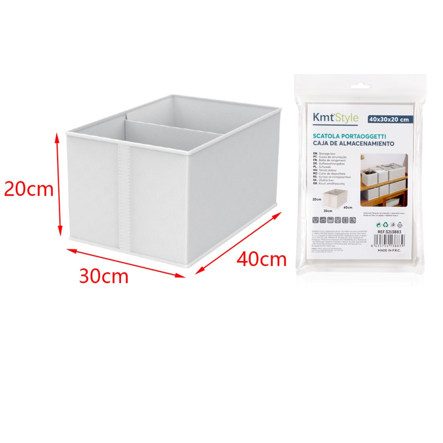 Drawer organizer 30x40x20 cm with partition Packaging status original