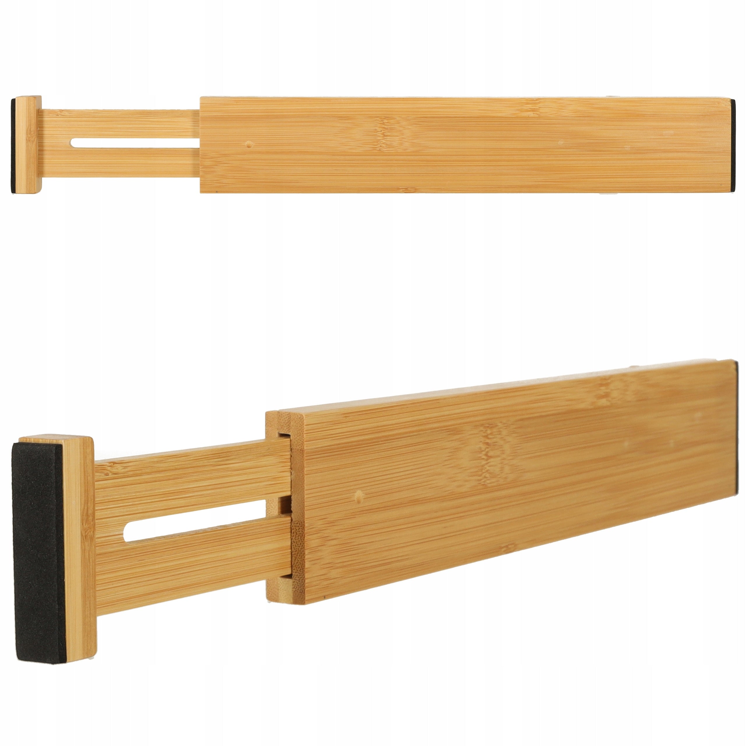 Drawer organizer bamboo separator adjustable for cutlery tools Brand Ikonka