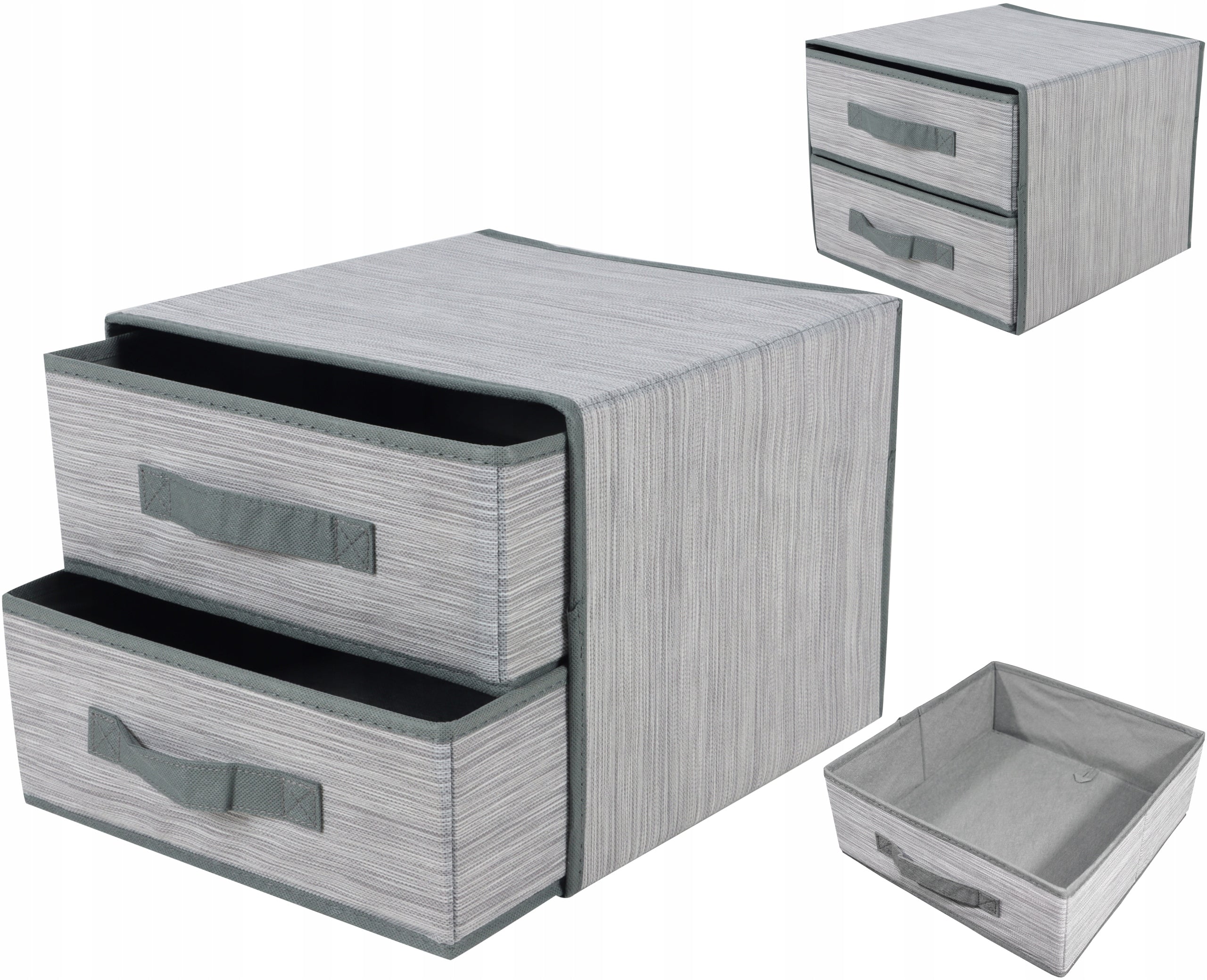 Drawer organizer for wardrobe 2 compartments for underwear and practical socks