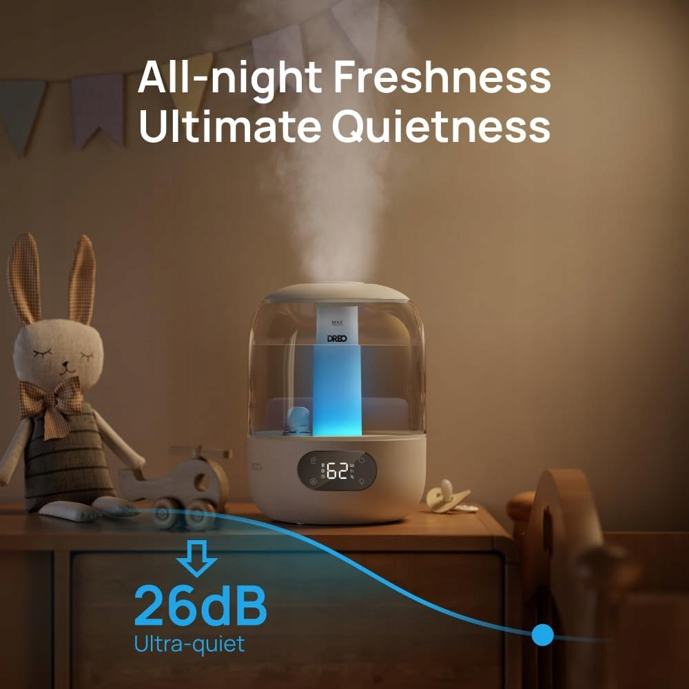 Dreo Bedroom Air Humidifier with Sensor, Quiet, Cool Mist Manufacturer code DR-HHM006 Blue