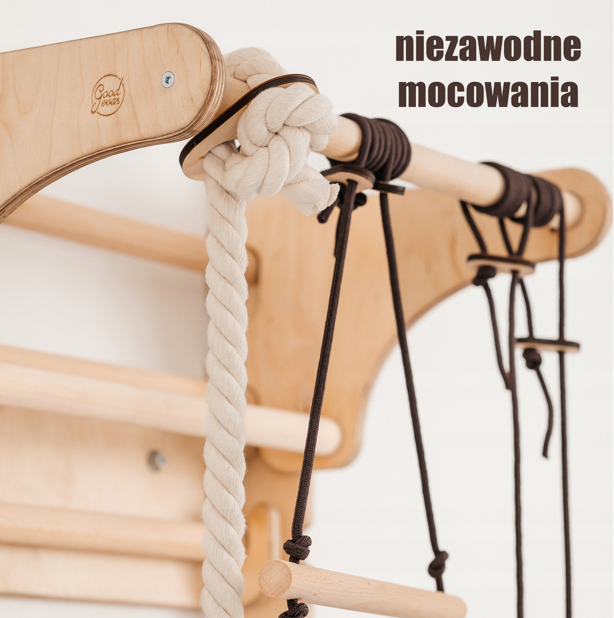Drewniana Ściana Szwedzka – idealna dla dzieci w wieku od 2 do 12 lat Included ladder single swing ropes climbing wall slide