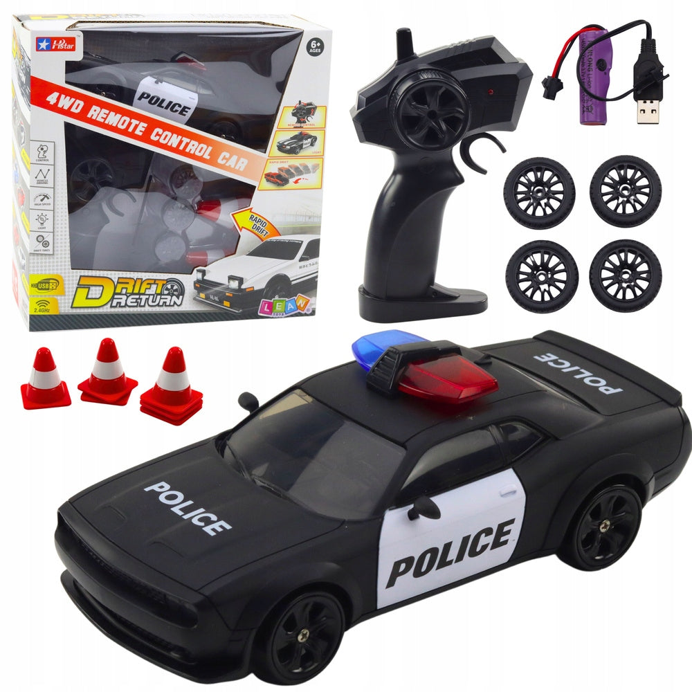 Drift Sports Car Replacement Wheels Remote Controlled RC 4WD Police