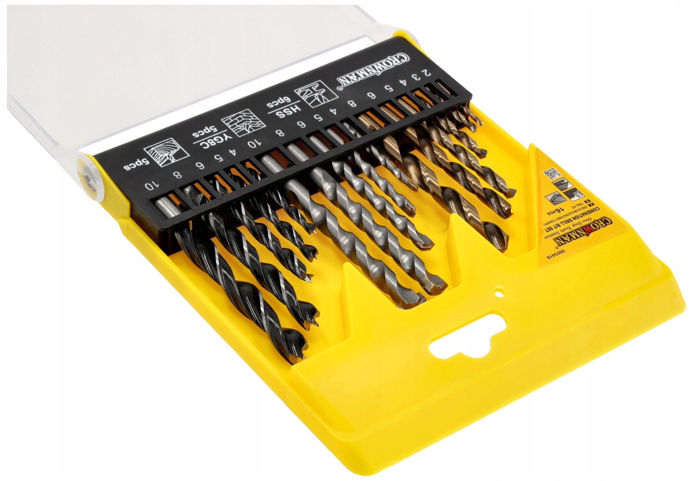 Drill Bit Set for Metal, Concrete, Wood 16 Pcs Set Drill bit type drill bit set