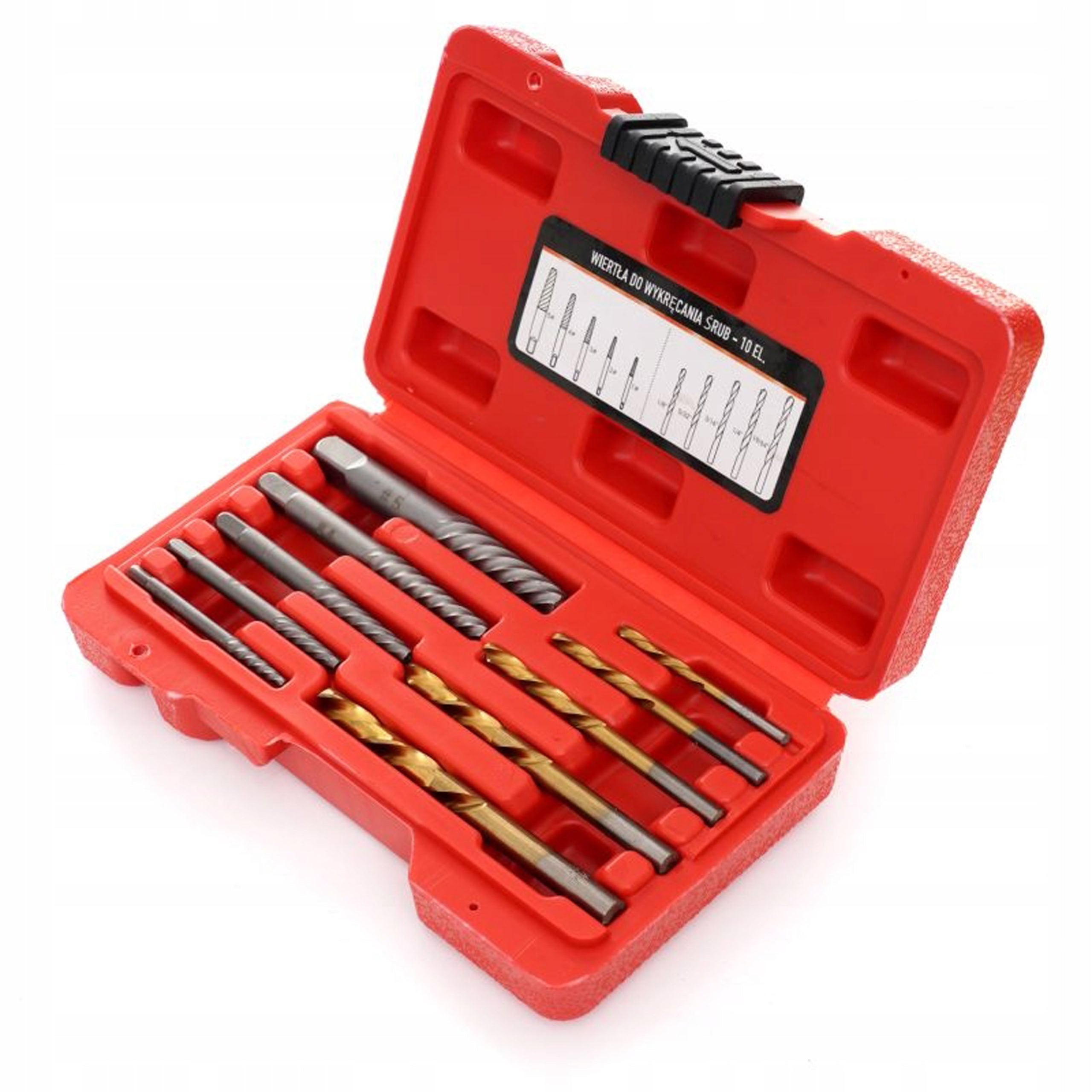 Drill Bit Set for Twisted Screws Kraft&Dele Suitcase 10 el. Brand Kraft&Dele