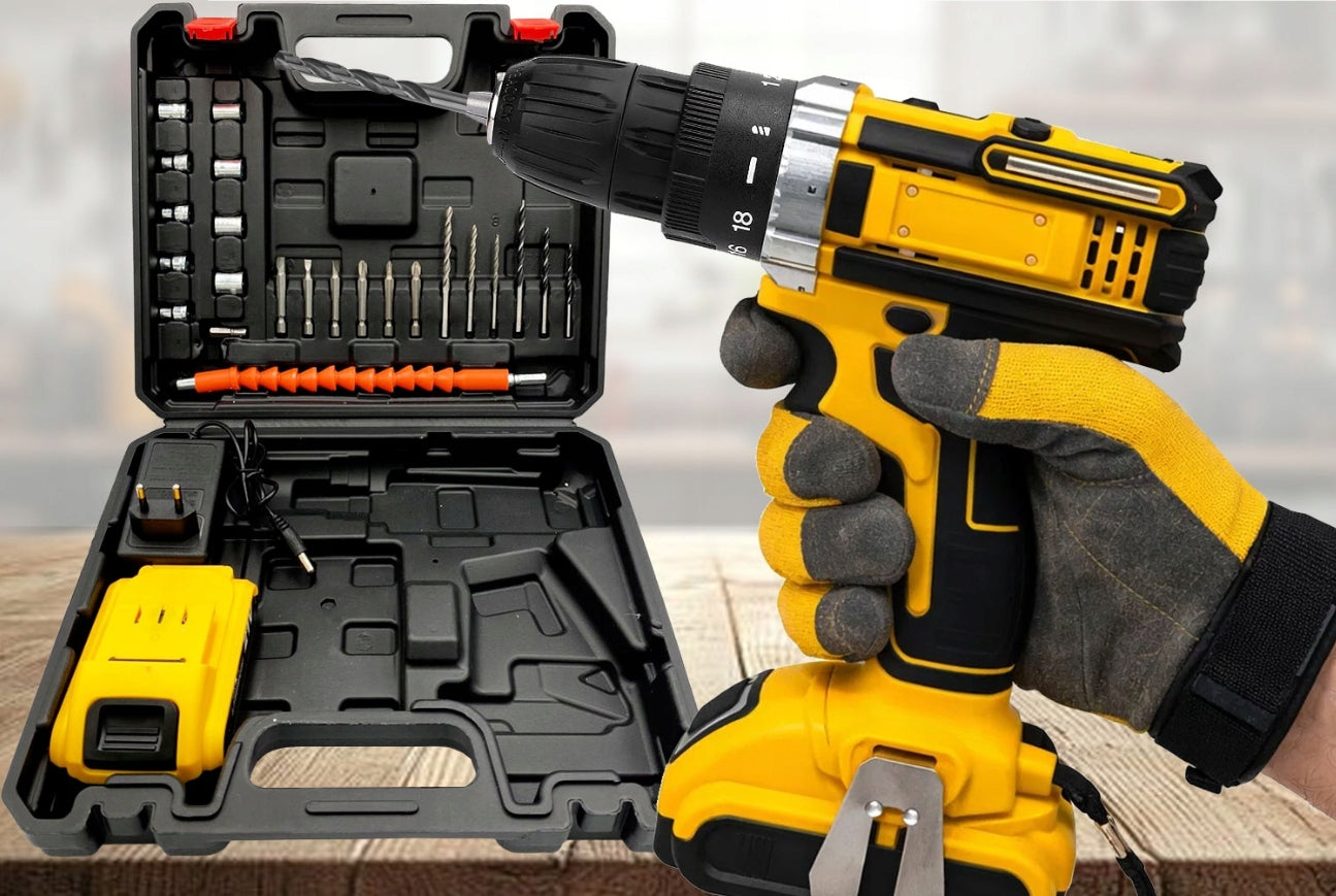 Drill Cordless Impact Screwdriver 21V 2x Aku Solid Strong + FREEBIE Motor type brushless motor