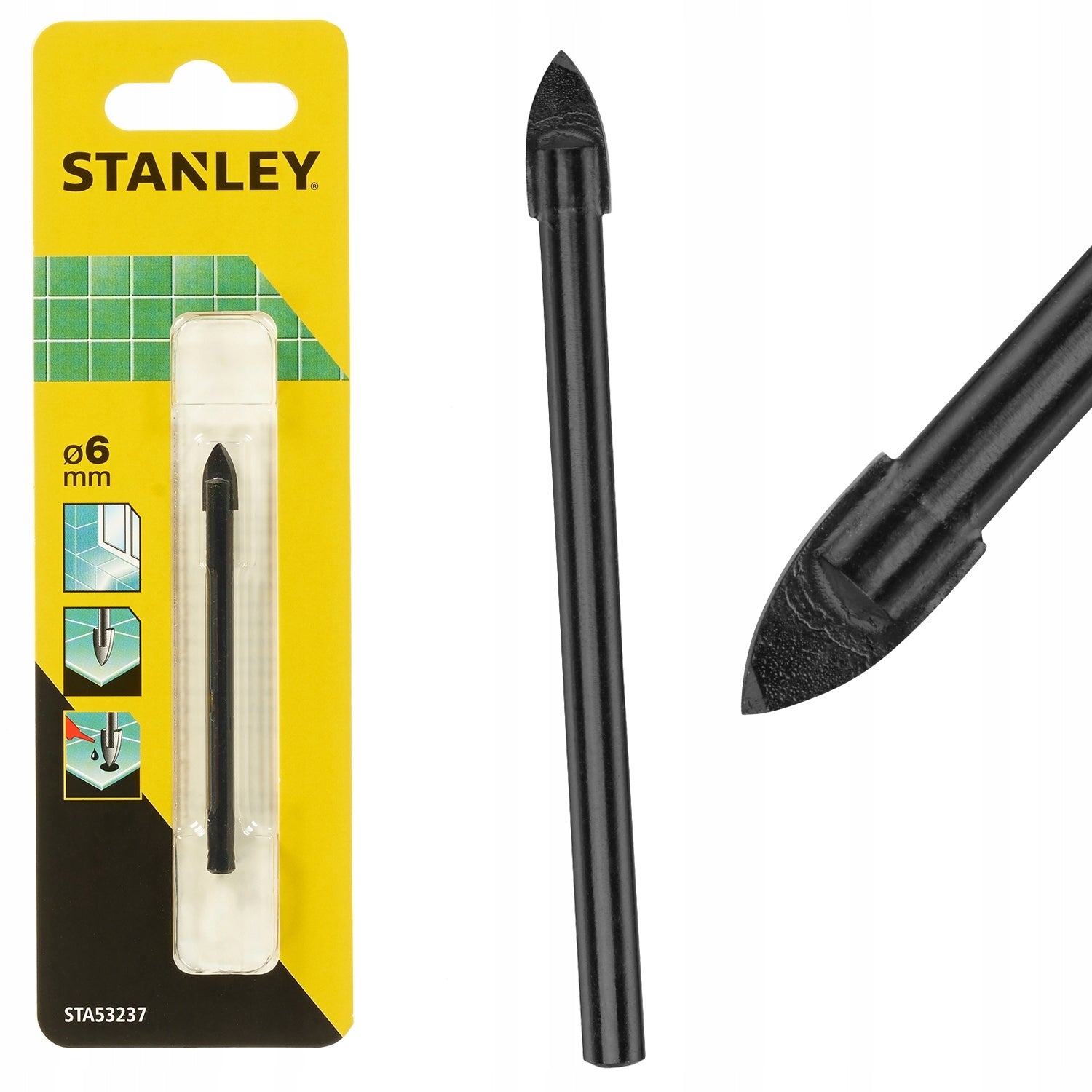 Drill bit for glass and ceramic tiles 6mm STANLEY STA53237-QZ