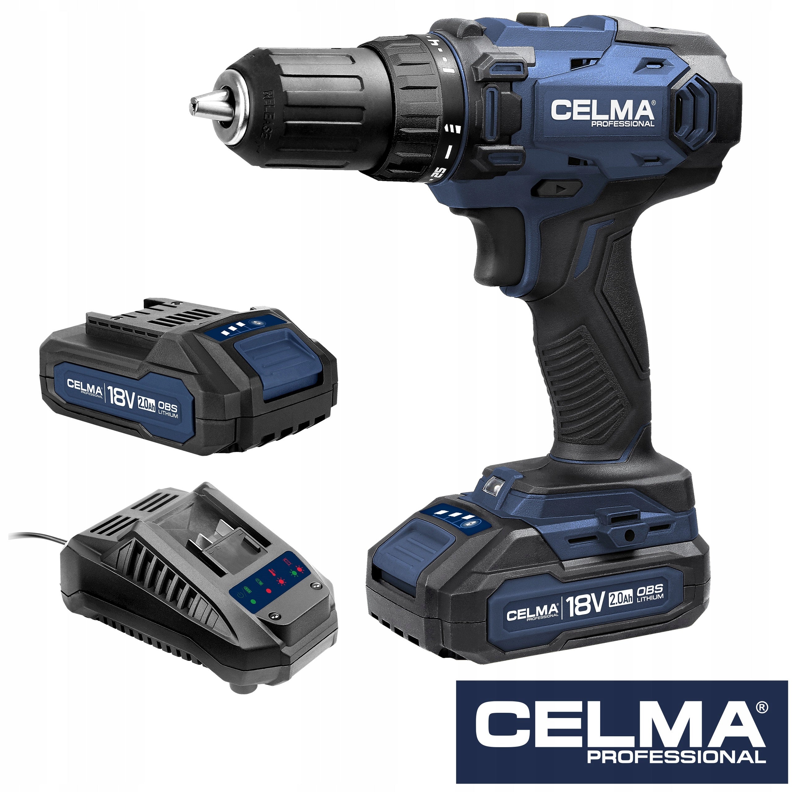 Drill/driver CELMA Pro WAK-Li 18OBS 18V 2x2Ah 3LAT GW!