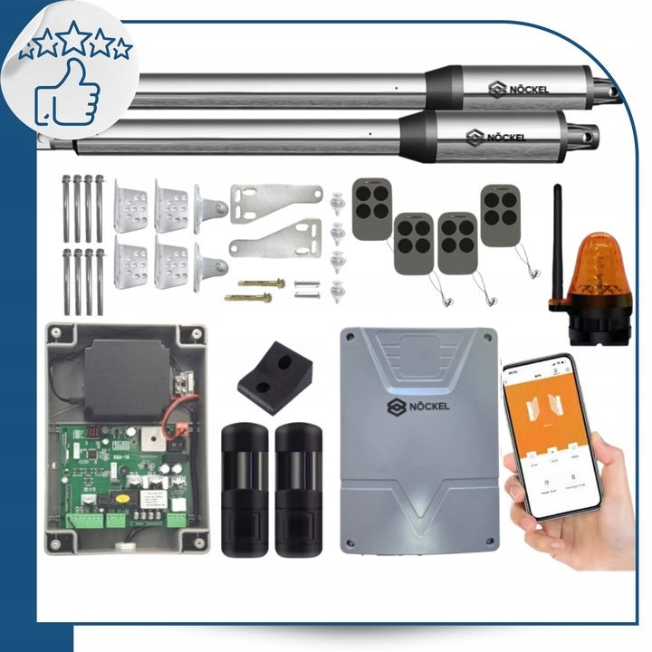 Drive for double leaf gate NÖCKEL DE250 2x2,5m 400kg Wi-FI 4xPilot Lamp Packaging status original