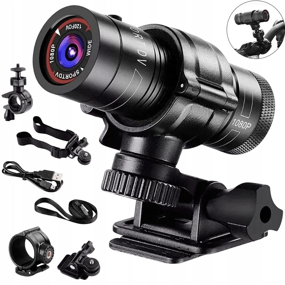 Driving Recorder Camera 1080P 120° Waterproof Metal For Bicycle And Helmet