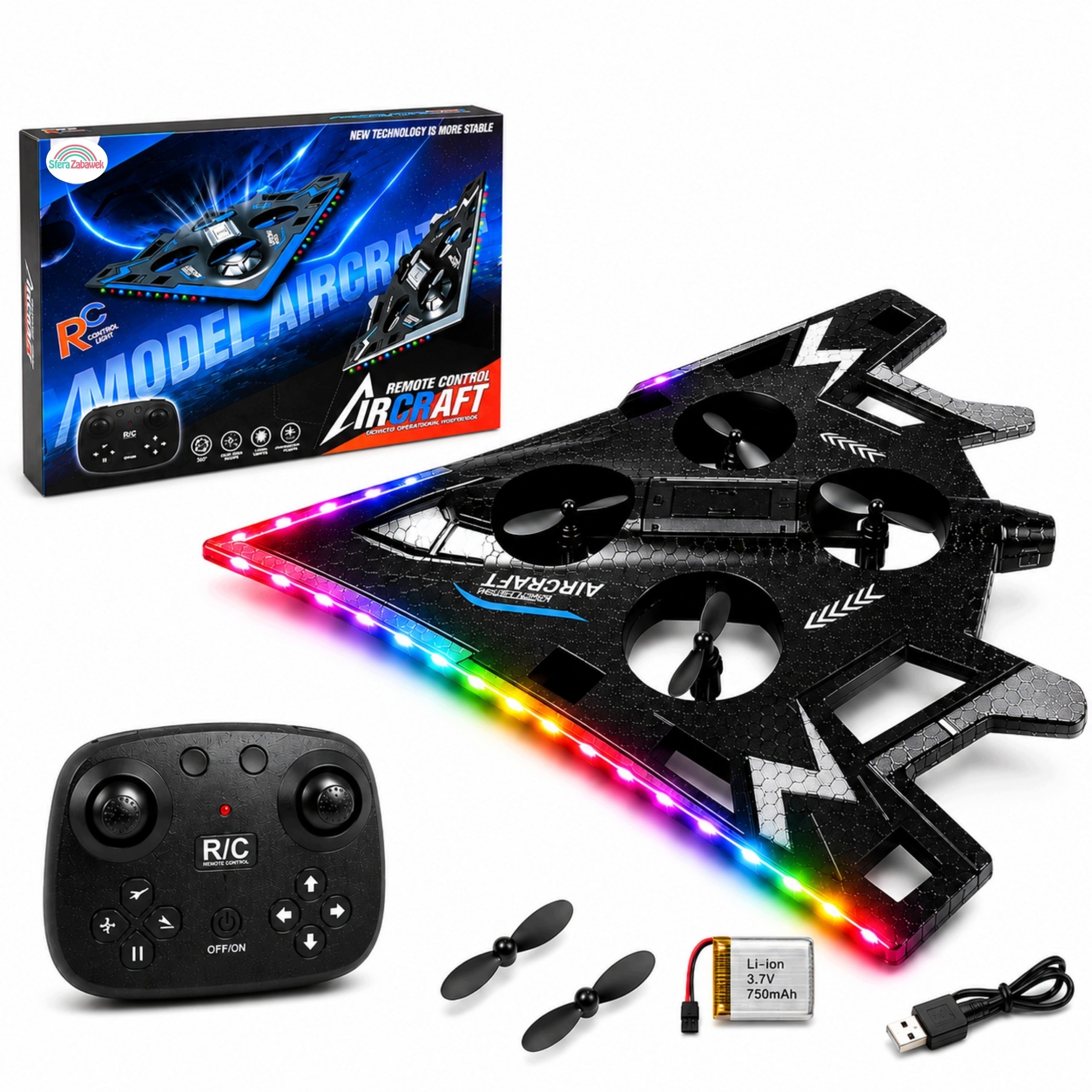 Drone Aircraft Remote Controlled Jet For Pilot Rotation 360