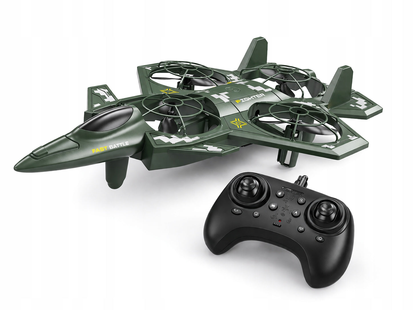 Drone Fighter RC Aircraft Military 4 Propellers Remote Controlled