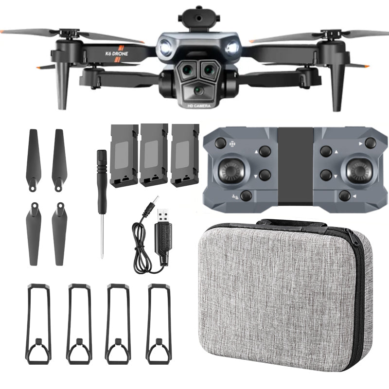 Drone K_6_MAX_3B with camera 3 cameras automatic obstacle avoidance 3 batteries